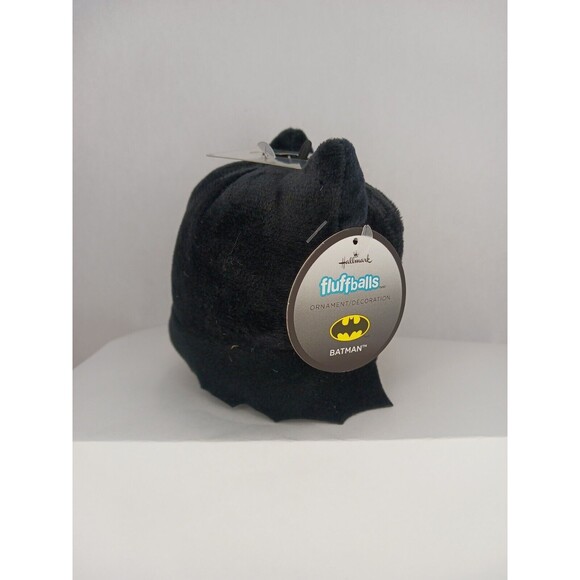 Hallmark Fluffball Black Batman DC Comics NWT Plush Ornament Decoration HTF - Picture 4 of 9